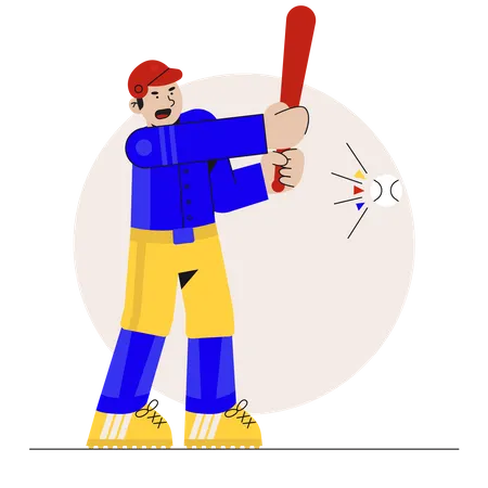 Baseballspieler  Illustration