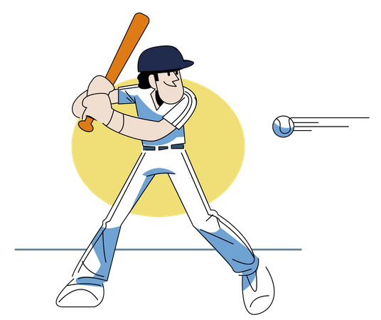 Baseballspieler  Illustration