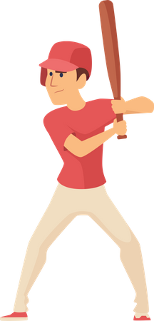 Baseballspieler  Illustration