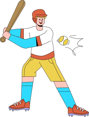 Baseballspieler  Illustration