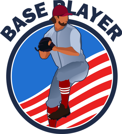 Baseballspieler  Illustration