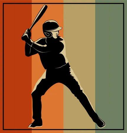 Baseballspieler  Illustration