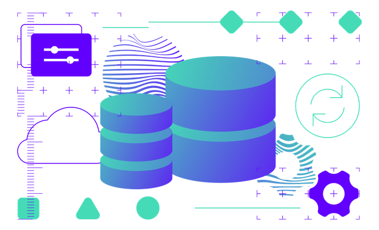 Bases de datos en la nube  Illustration