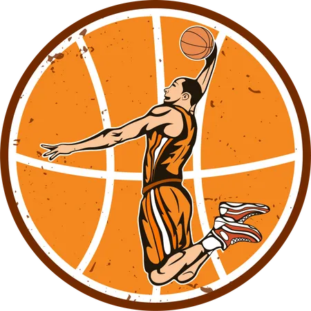 Légende du sport de basket-ball  Illustration