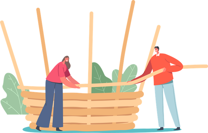 Basket Weaving Illustration