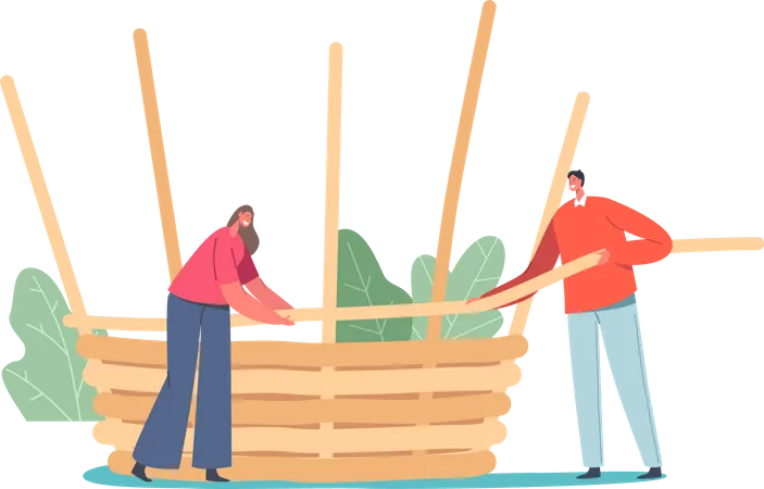 Basket Weaving  Illustration
