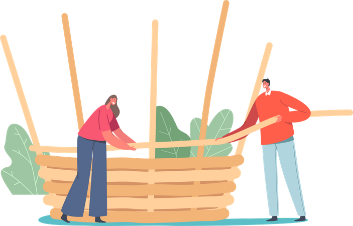 Basket Weaving  Illustration