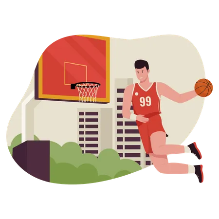 Basketball-Athlet  Illustration