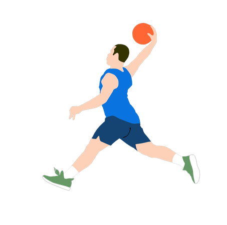 Basketball Athlete Illustration