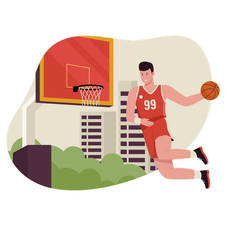 Basketball Athlete Illustration
