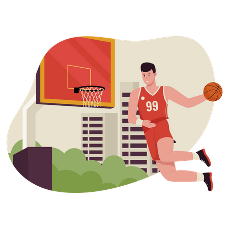 Basketball Athlete  Illustration