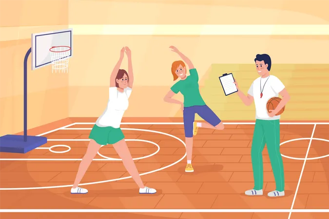 Basketball class  Illustration