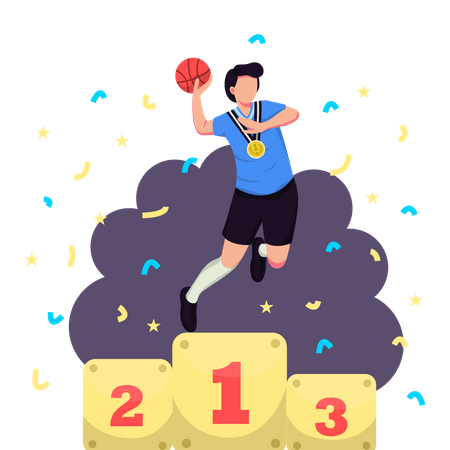 Basketball competition winner  Illustration