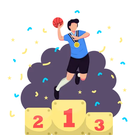 Basketball competition winner  Illustration