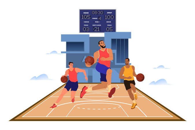Basketball match Illustration