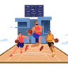 illustrations of basketball match
