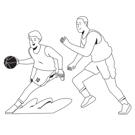 Basketball match Illustration