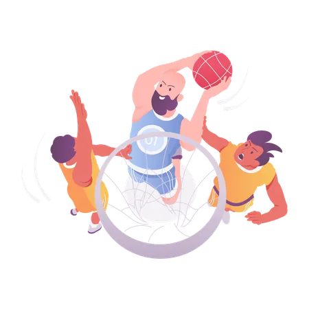 Basketball Match  Illustration