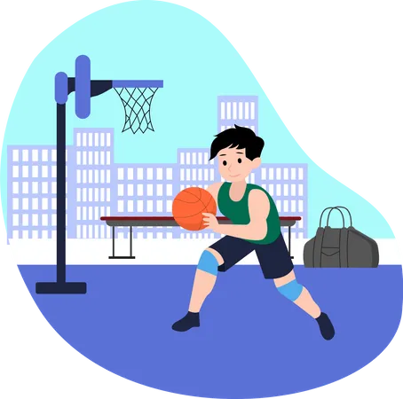 Basketball Match  Illustration