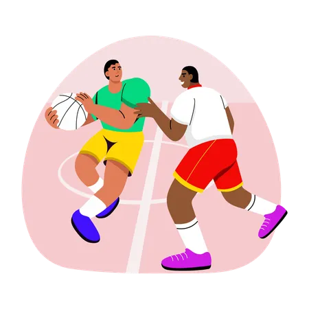 Basketball match  Illustration
