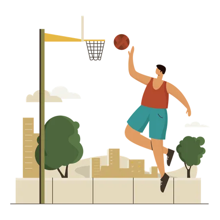Basketball Player Illustration