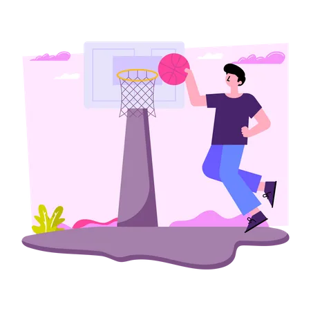 Creative Design Illustration Of Basketball Player Illustration