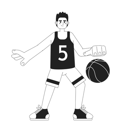 Best Basketball Player Practicing Illustration Download In, 54% OFF