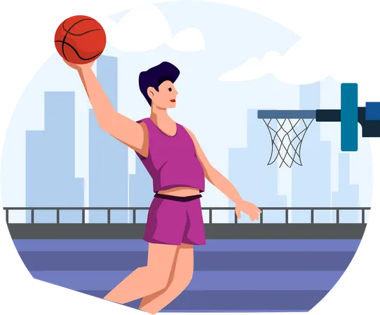 Basketball Player  Illustration