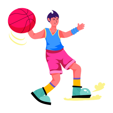 Basketball Player  Illustration