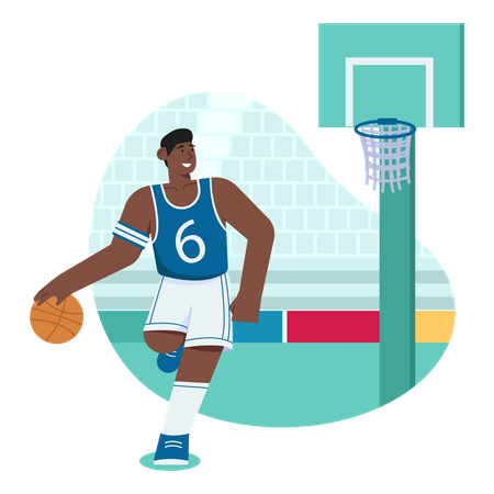 Basketball Player  Illustration