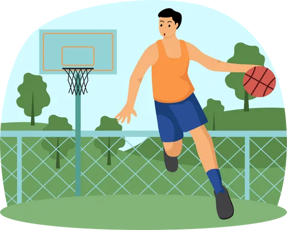 Basketball Player  Illustration