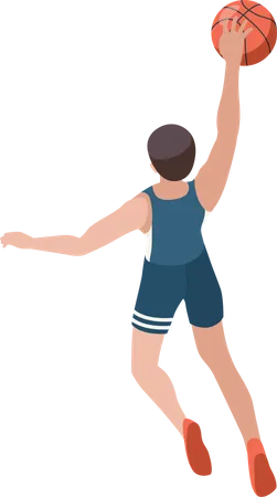 Basketball player jumping  Illustration