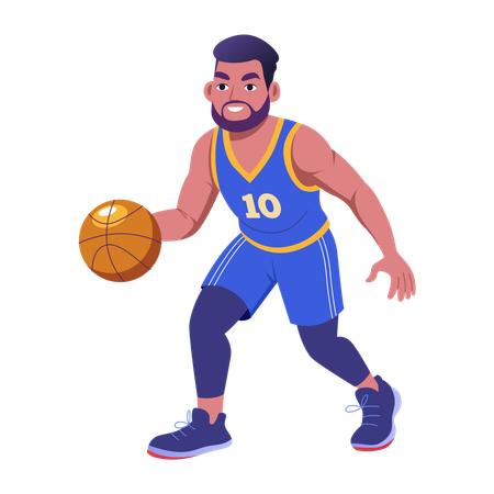 Basketball player playing tournament  Illustration