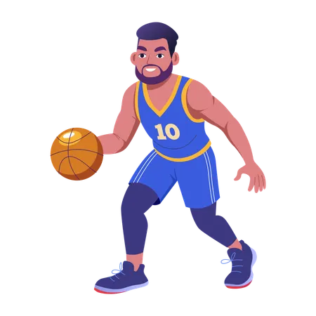 Basketball player playing tournament  Illustration