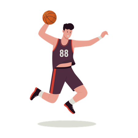Basketball player practicing  Illustration