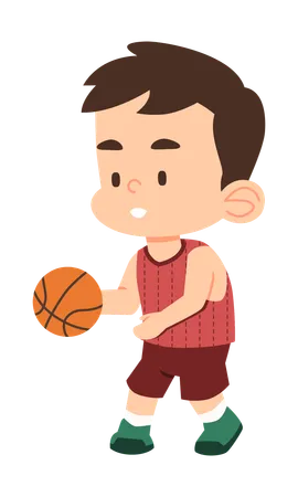 Basketball players are playing basketball match  Illustration