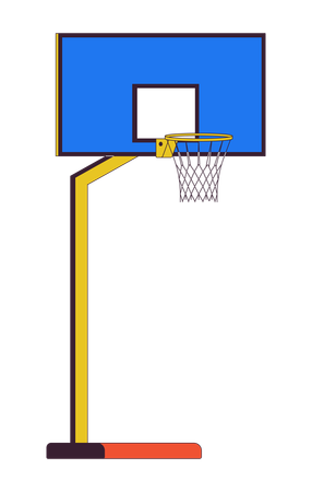 Basketball shield on pole  Illustration