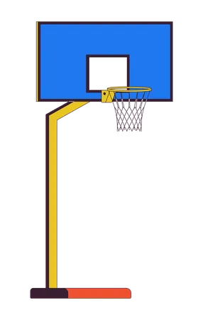 Basketball shield on pole  Illustration