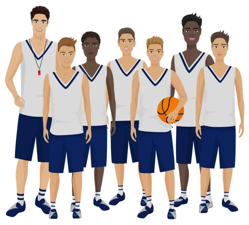 Basketball team  Illustration