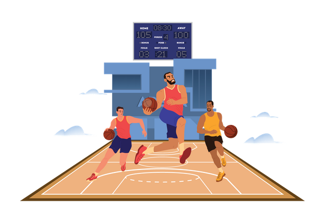 Basketballturnier  Illustration