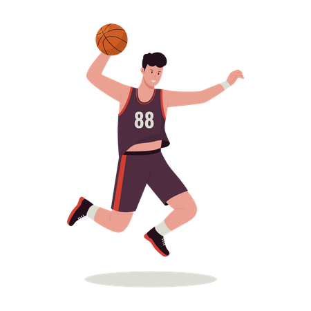 Basketballspieler beim Training  Illustration