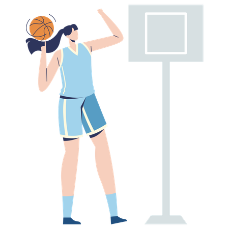 Basketballspieler Trickball  Illustration