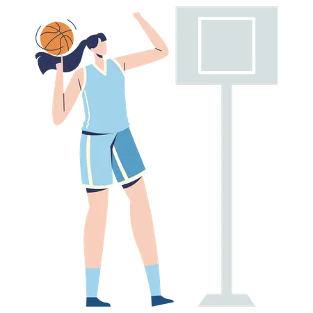 Basketballspieler Trickball  Illustration