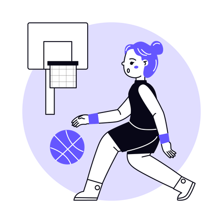 Basketballspieler trifft Tor  Illustration