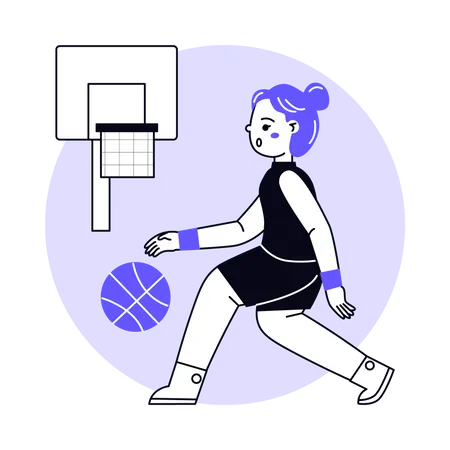 Basketballspieler trifft Tor  Illustration