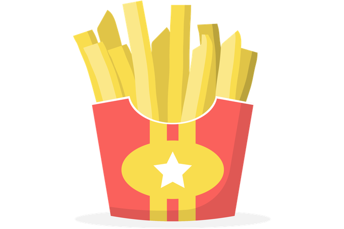 Batatas fritas  Ilustração