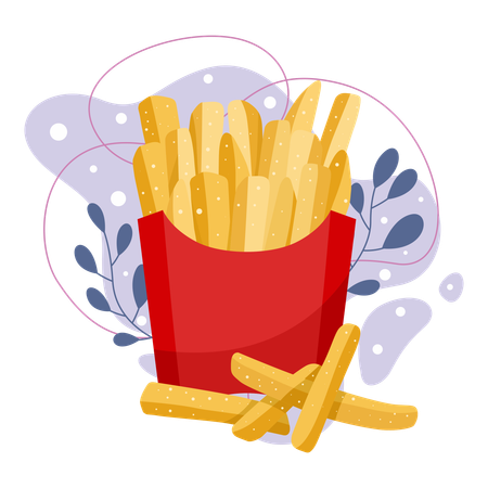 Batatas fritas  Ilustração