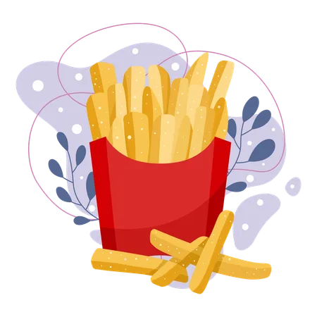 Batatas fritas  Ilustração