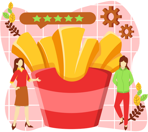 Batatas fritas  Ilustração
