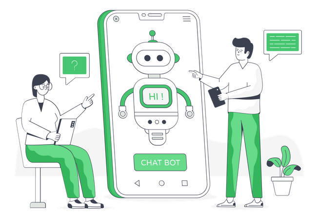 Bate-papo automático  Ilustração